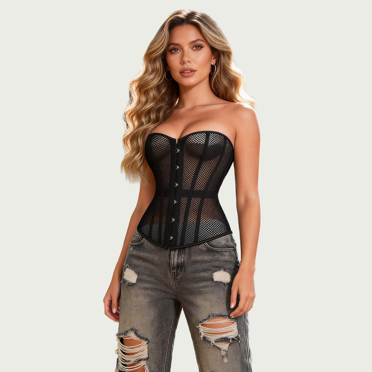 Corset grille noir OhYeah