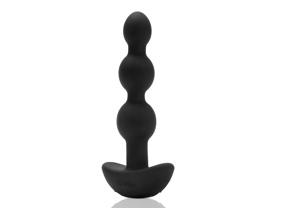 Perles anales noir avec télécommande, triplet