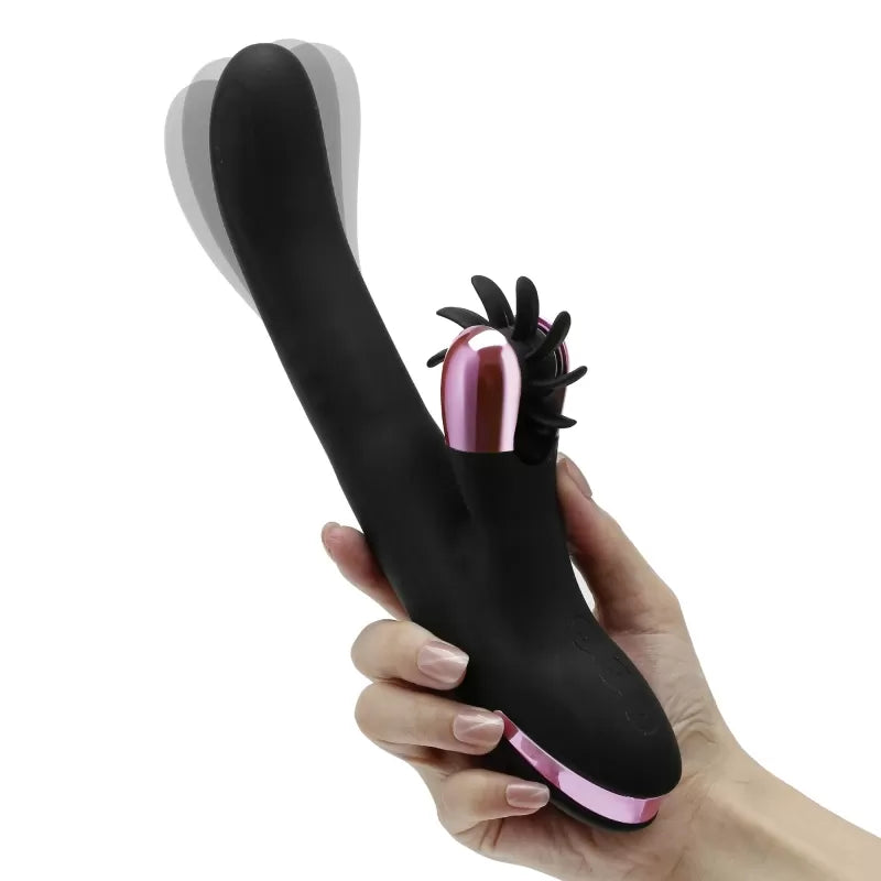 Vibromasseur Rabbit à rotation et langue clitoris