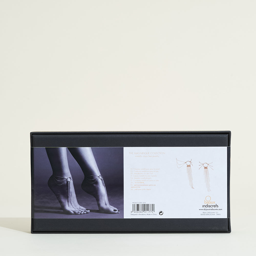 Bijoux pour pieds en chaines métalliques