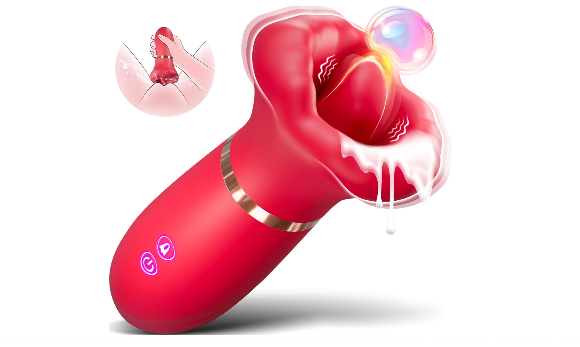 Vibromasseur bouche avec fonction aspiration de Hellmos