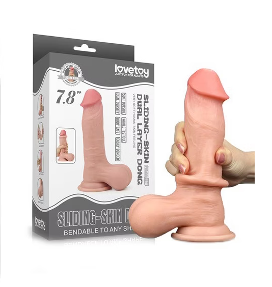 Gode réaliste dual layer sliding skin de Lovetoy