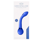 Dildo G-Rider Bleu en verre borosilicate