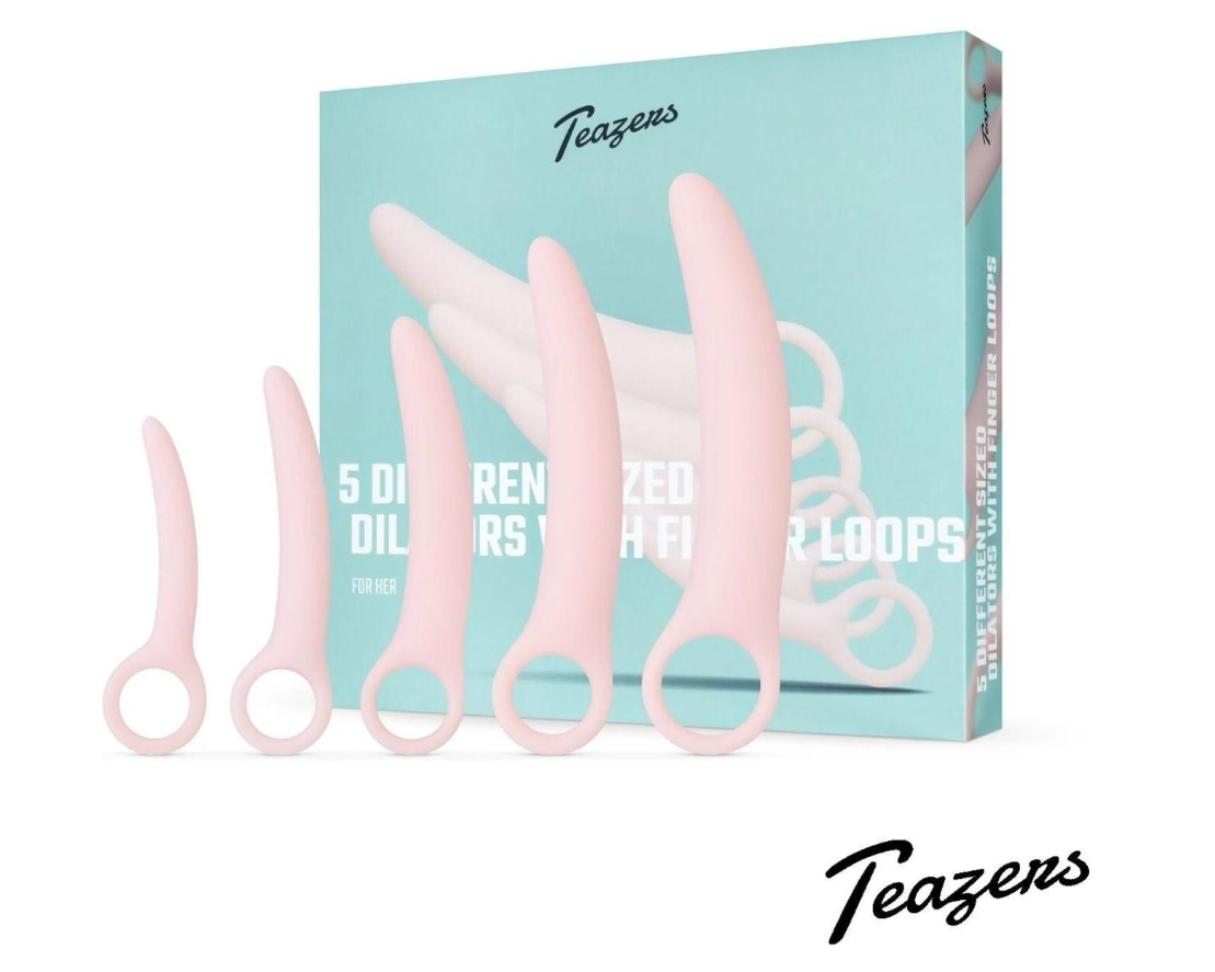 Set de dilatateurs vaginaux avec boucle en silicone