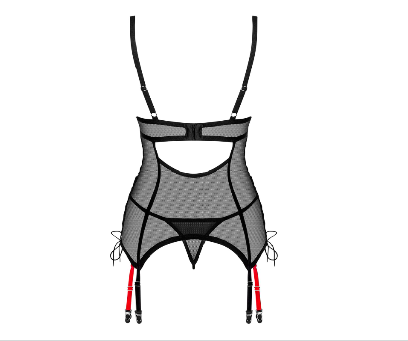 Ensemble Glandez Corset et string Noir XL/XXL