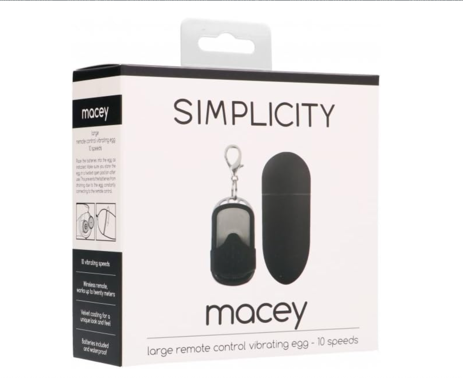 Macey, œuf vibrant télécommandé