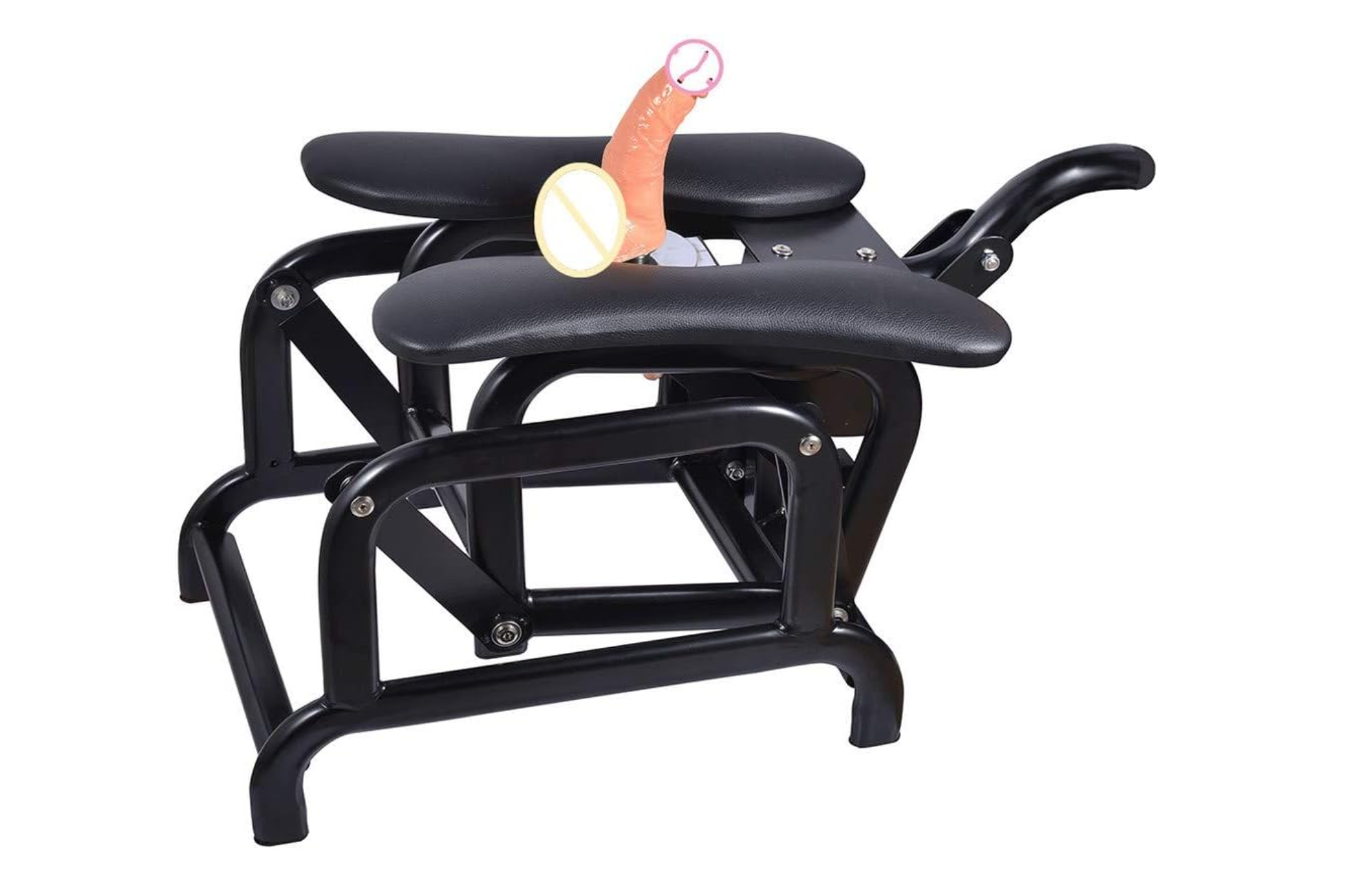 La Chaise à Bascule, sex machine mécanique fournie avec un gode ventouse silicone