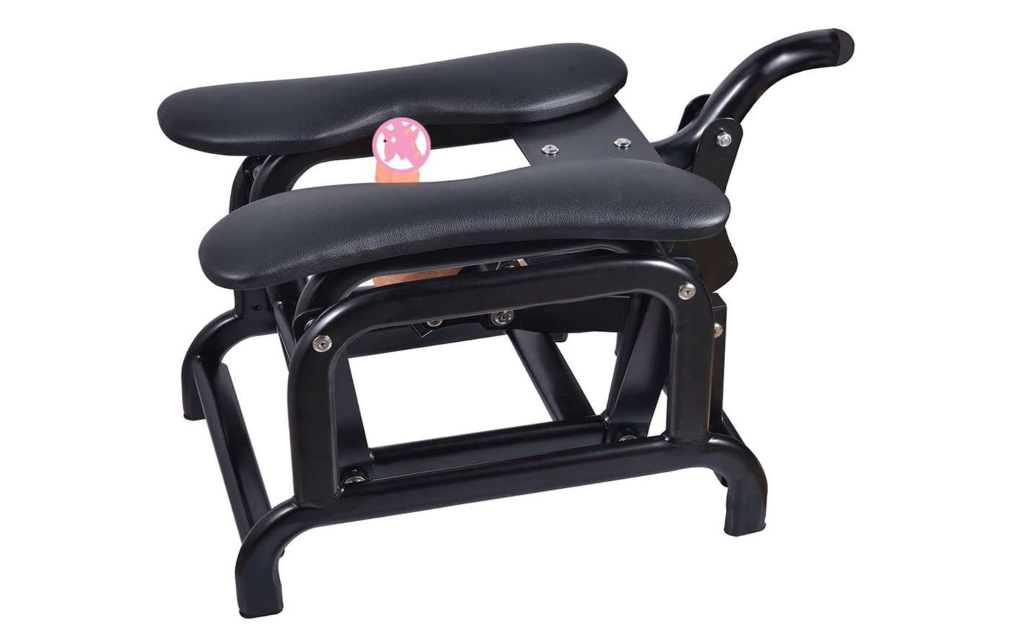 La Chaise à Bascule, sex machine mécanique fournie avec un gode ventouse silicone