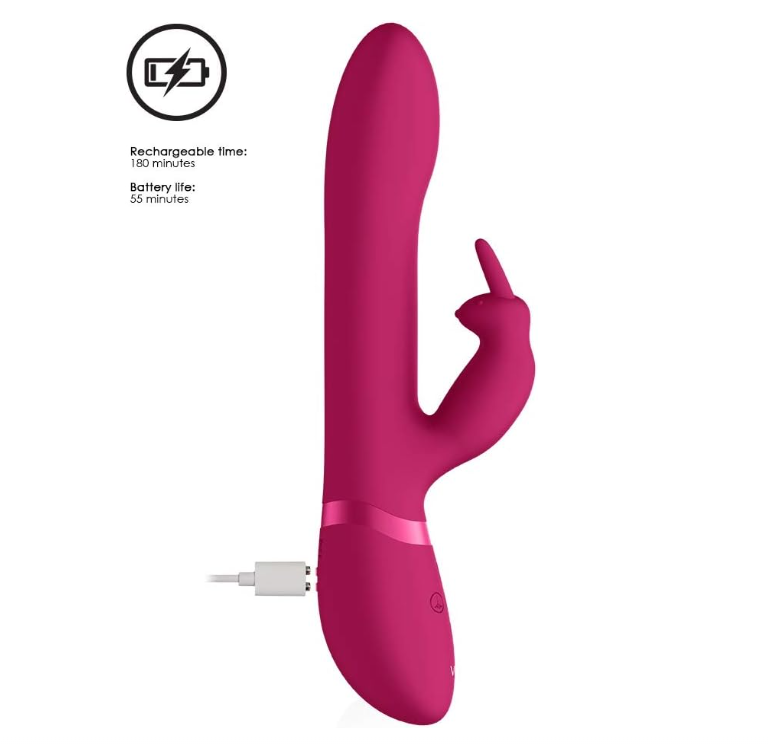 Vibromasseur rabbit à billes stimulantes, Amoris