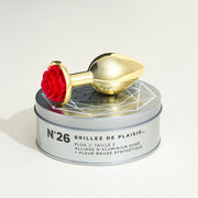 Plug métal avec rose rouge, Steel numéro 12