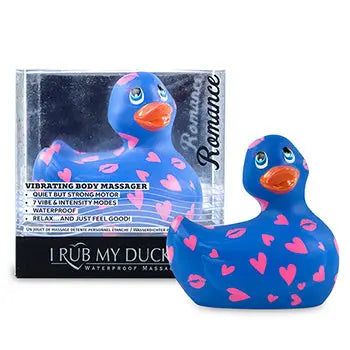 Le canard vibrant waterproof "Romance" Bleu/Rouge