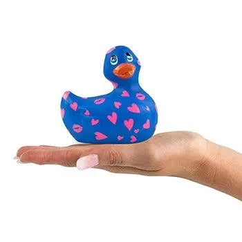 Le canard vibrant waterproof "Romance" Bleu/Rouge