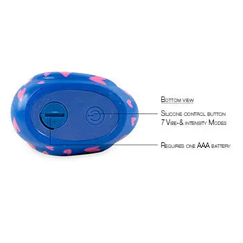 Le canard vibrant waterproof "Romance" Bleu/Rouge