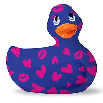 Le canard vibrant waterproof "Romance" Bleu/Rouge