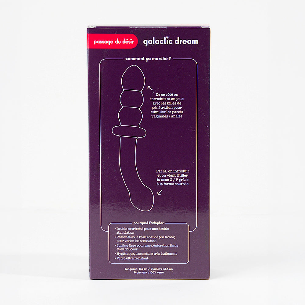 Dildo en verre Galactic Dream Passage du Désir