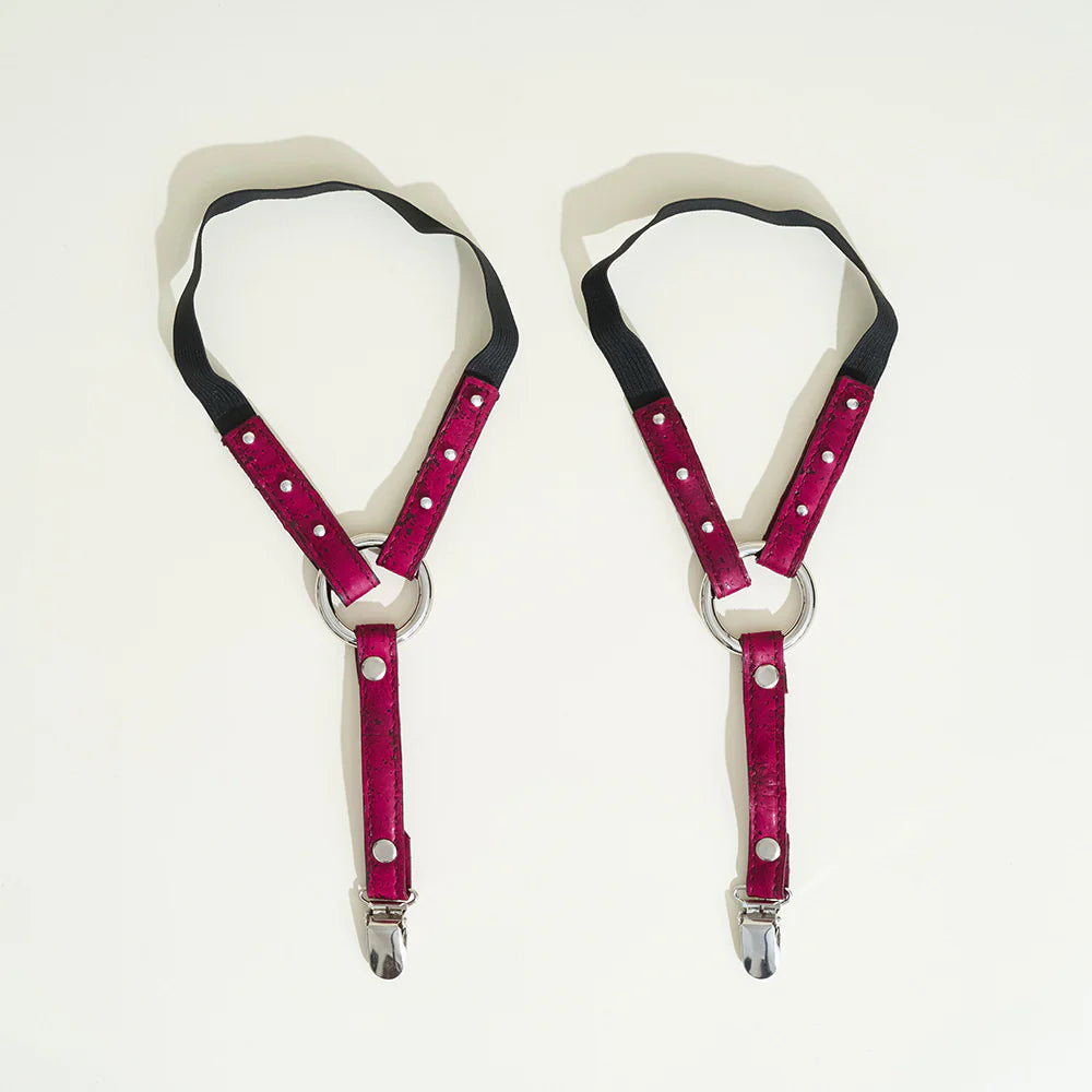 Porte jarretelles en cuir vegan de Goliate