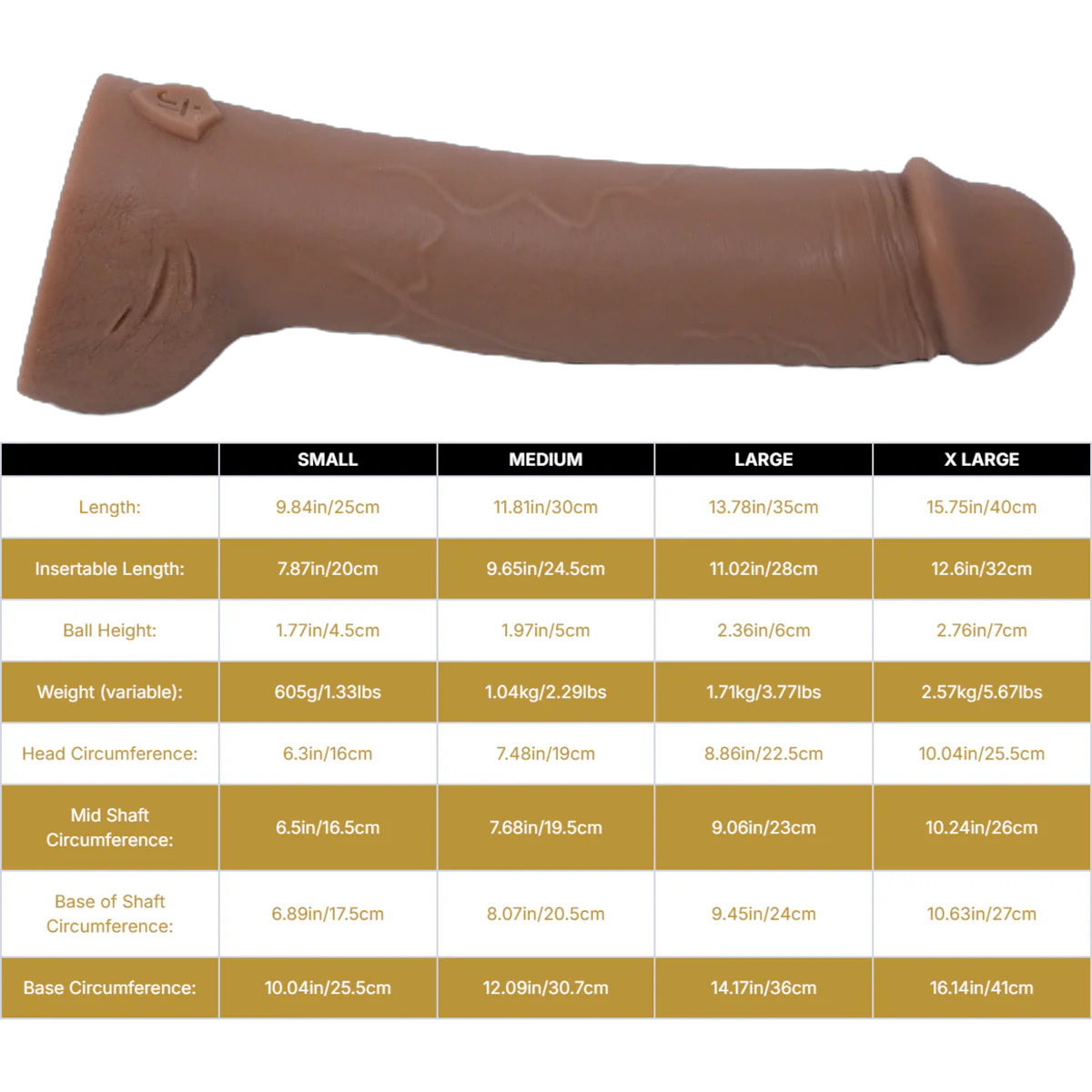 Hopper, gode réaliste en silicone premium XXL