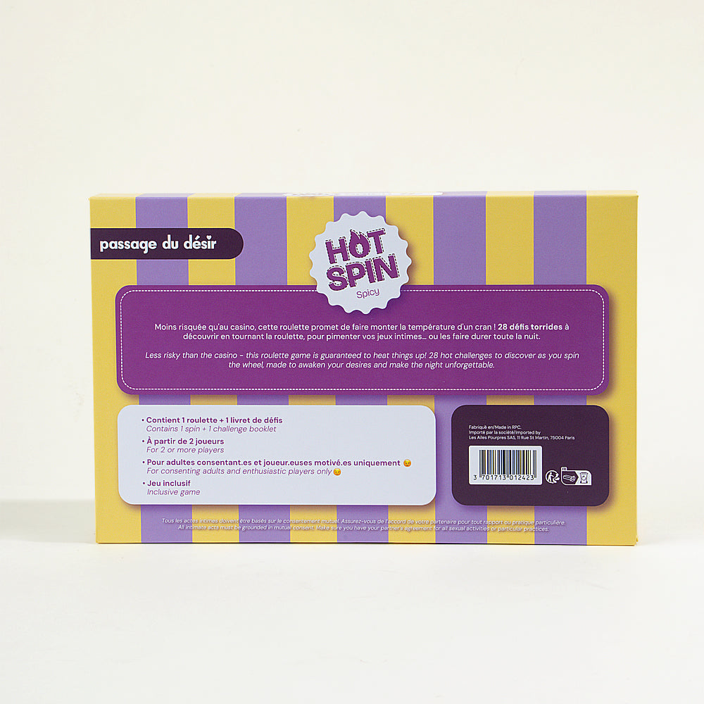 Hot Spin Spicy, le jeu pour couples de Passage du Désir