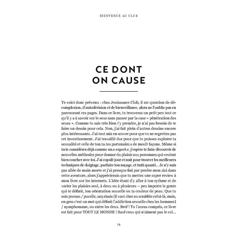Livre Jouissance club - Edition de luxe