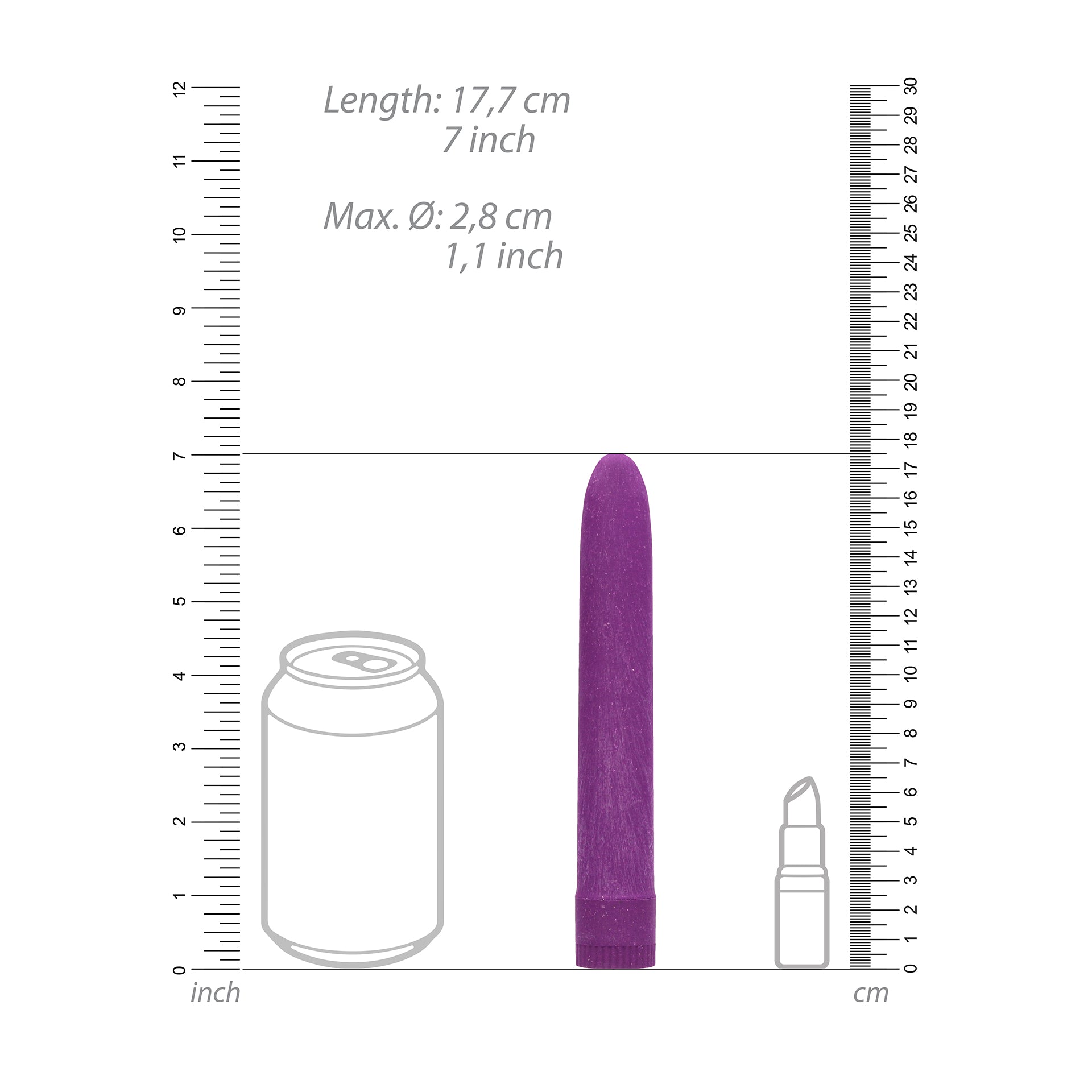 Vibromasseur bio-dégradable et recyclé 17.5 cm