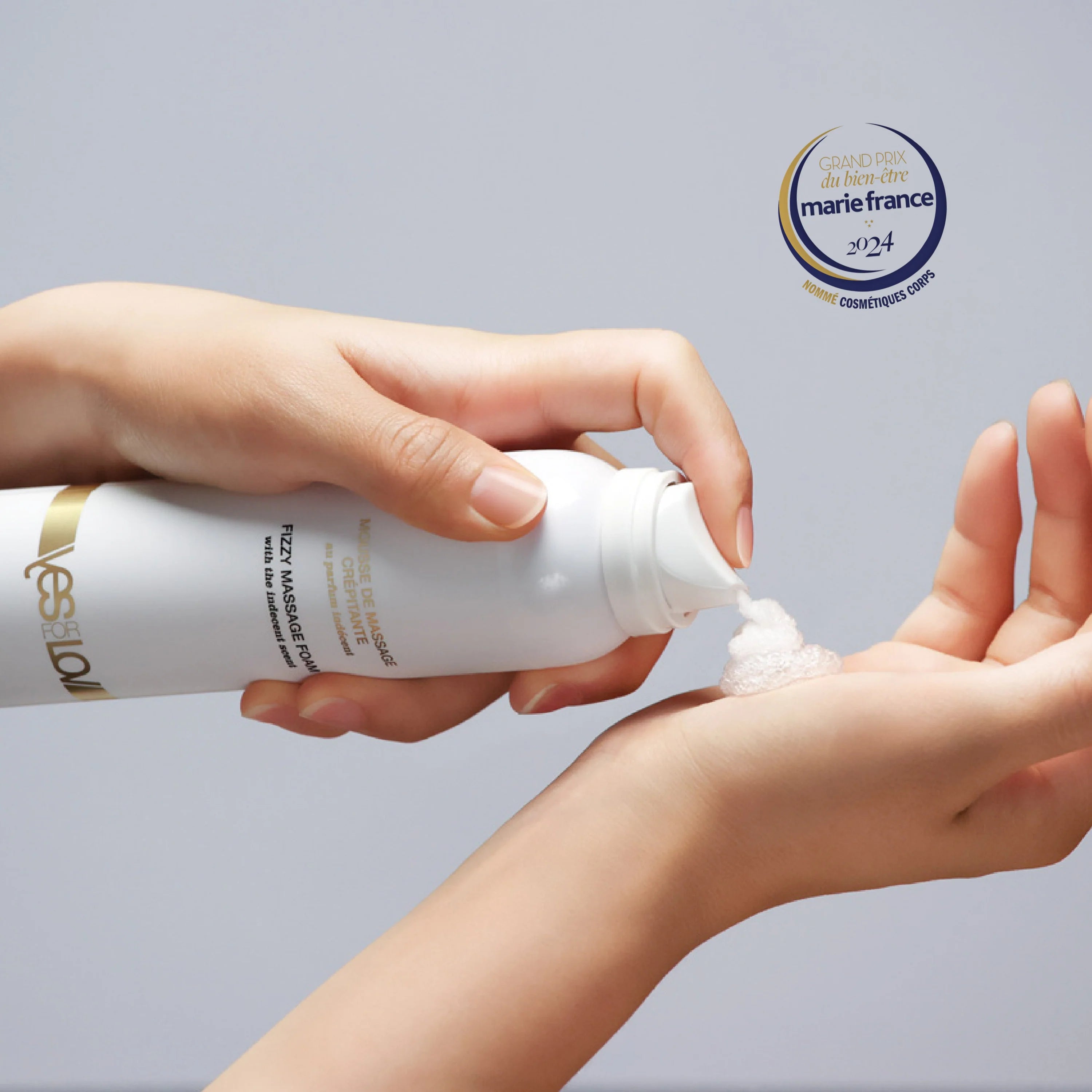 Mousse de massage crépitante au parfum indécent