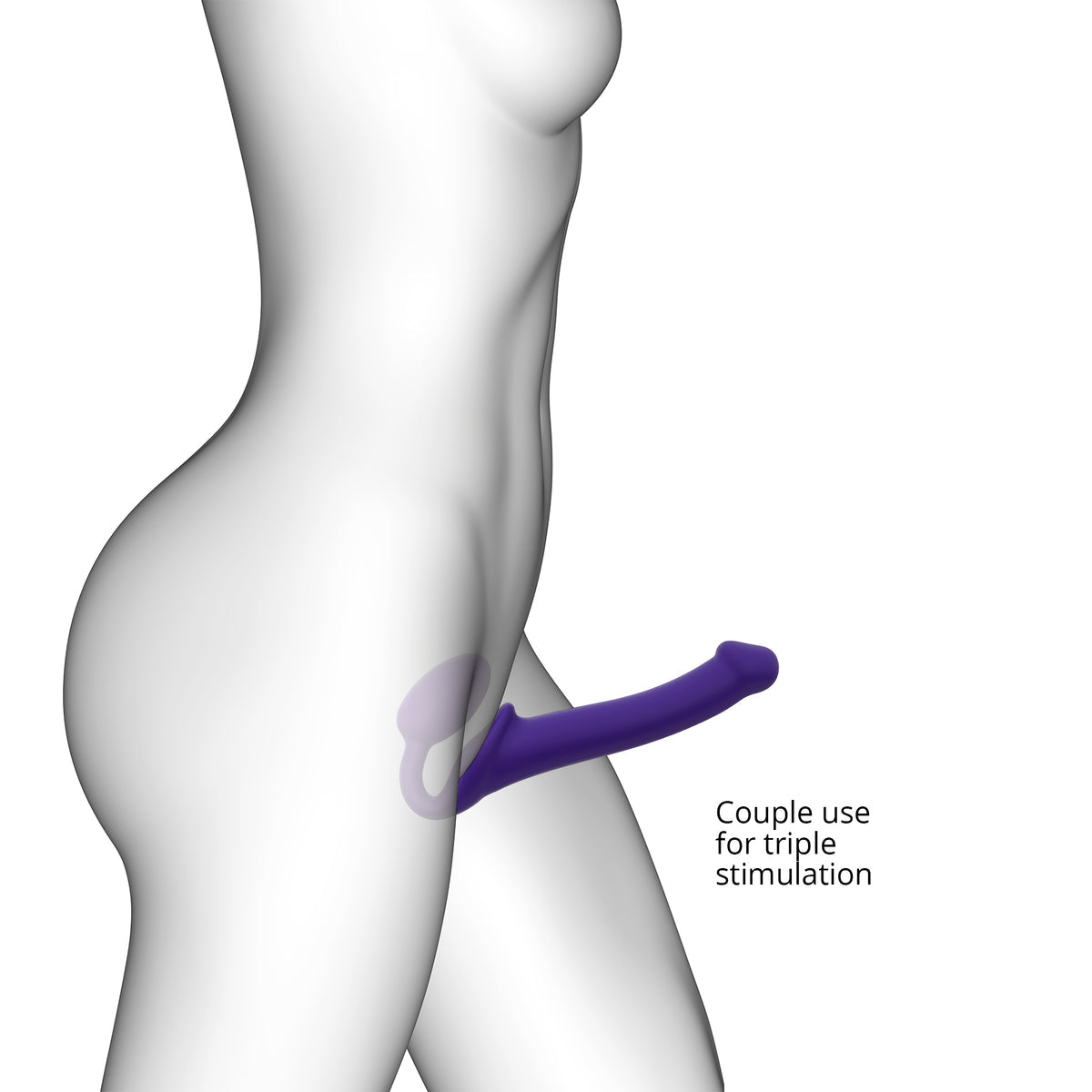 Strap-on strapless non vibrant