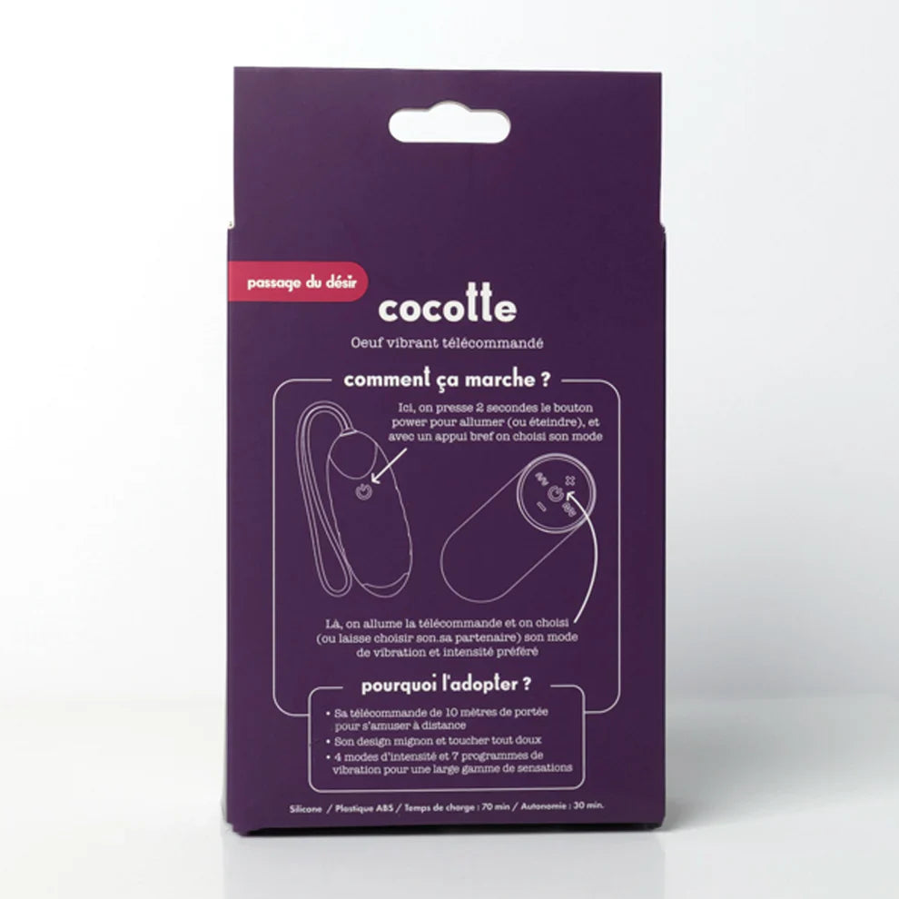 Cocotte, œuf vibrant télécommandé