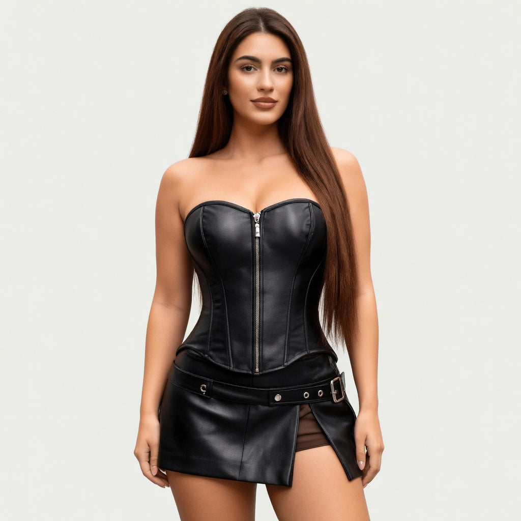 Corset Wetlook Zip OhYeah