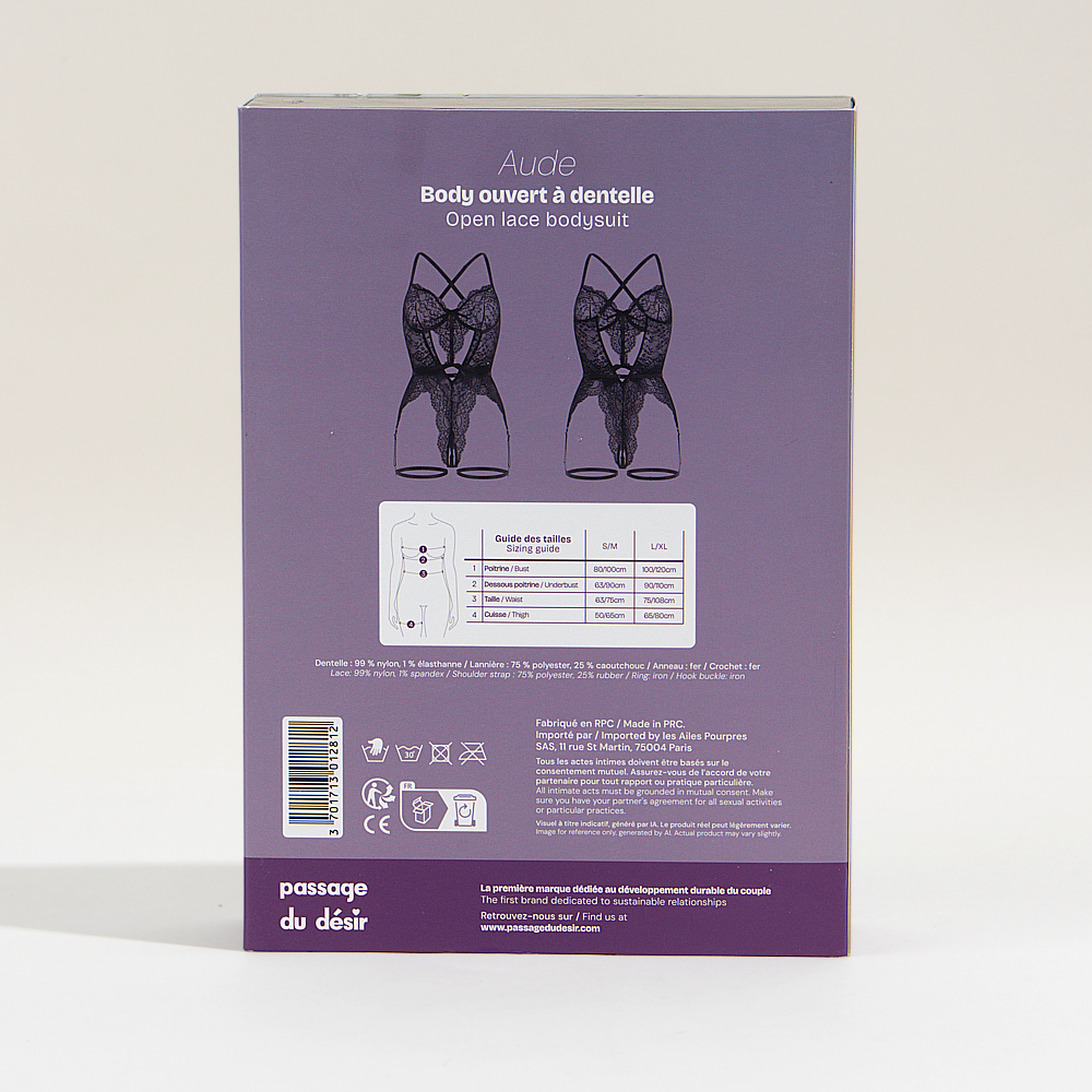 Body ouvert à dentelle Aude