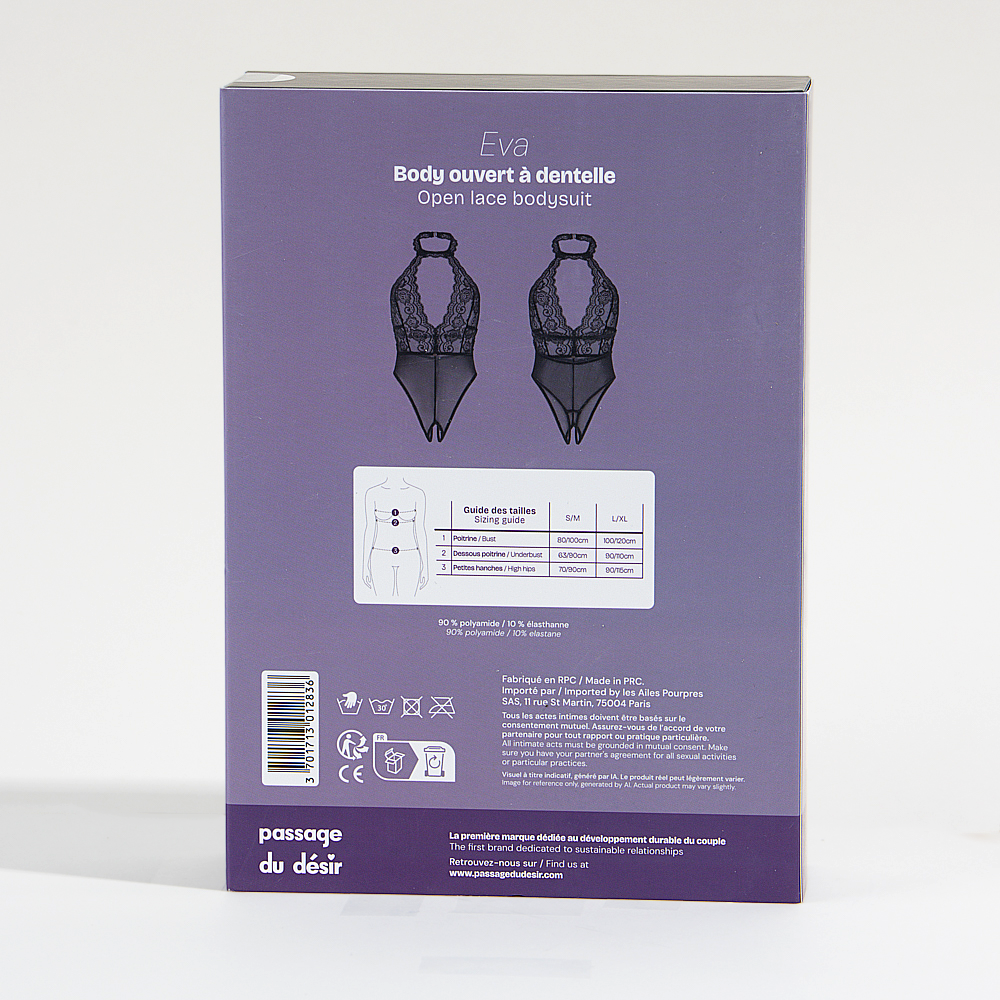 Body ouvert à dentelle Eva