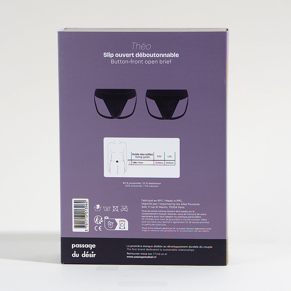 Slip Théo déboutonnable, la lingerie de Passage du Désir
