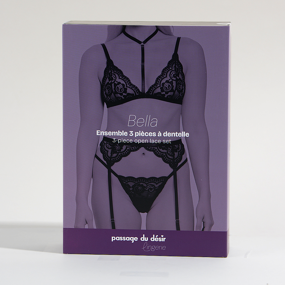 Ensemble 3 pièces à dentelle Bella
