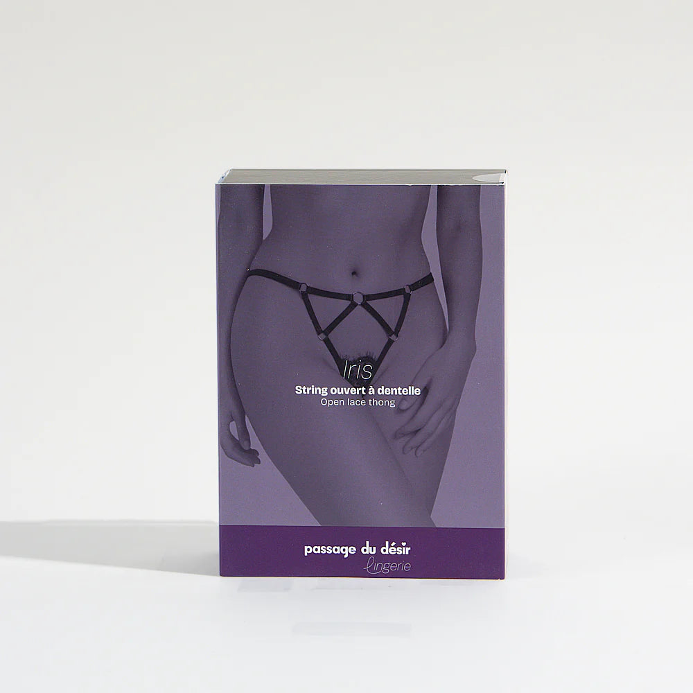 Iris, string ouvert à dentelle