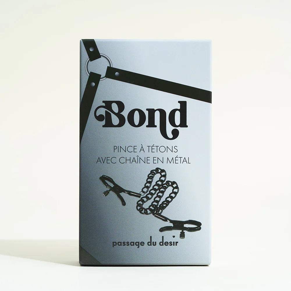 Pince à tétons avec chaîne en métal