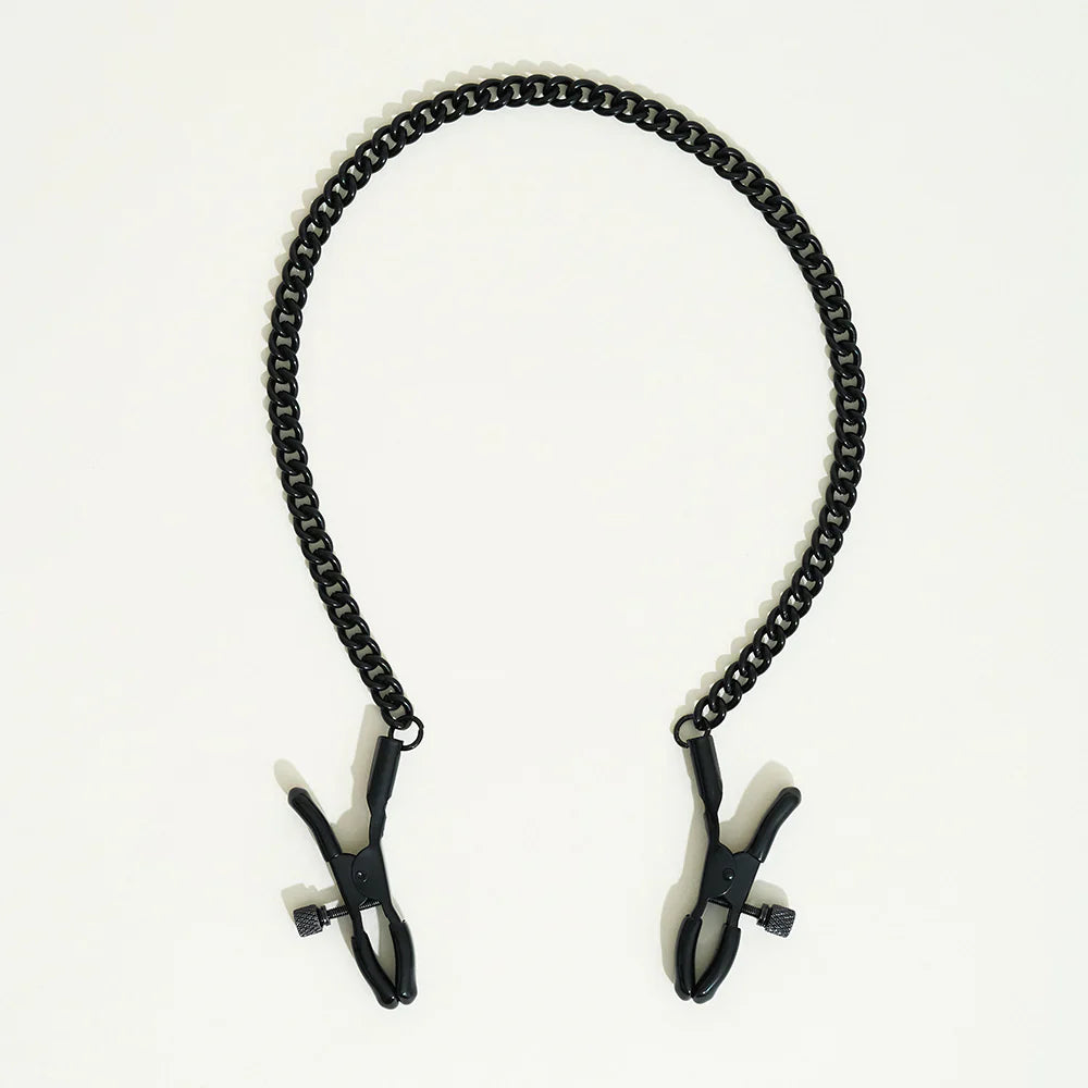 Pince à tétons avec chaîne en métal