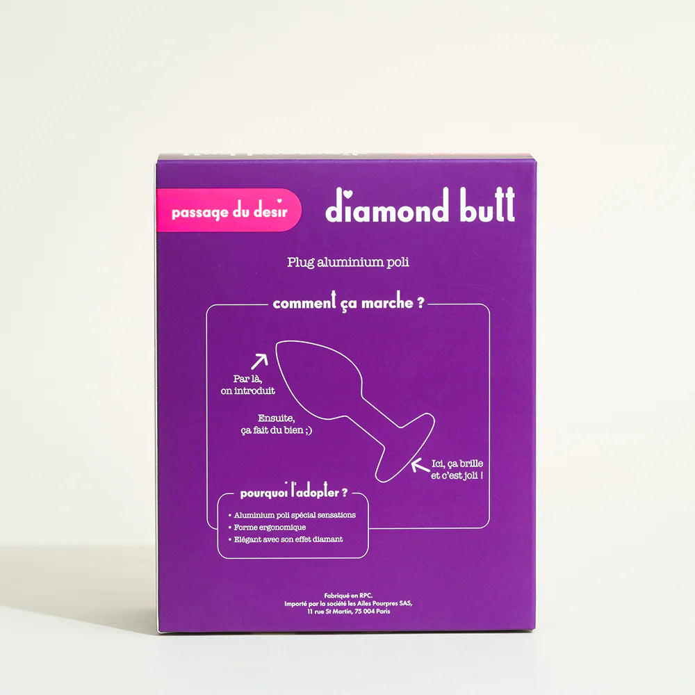 Diamond butt, plug en aluminium poli