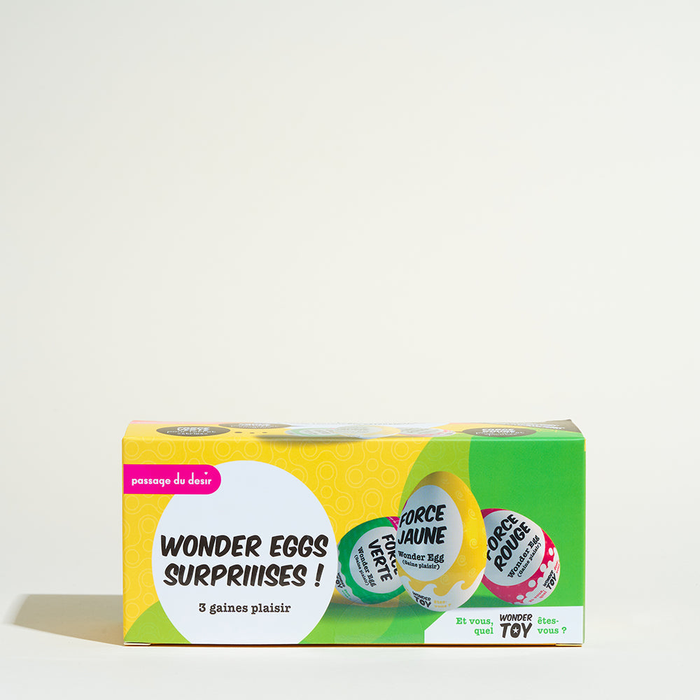 Boîte de 3 Œufs de masturbation surprise Wonder Eggs
