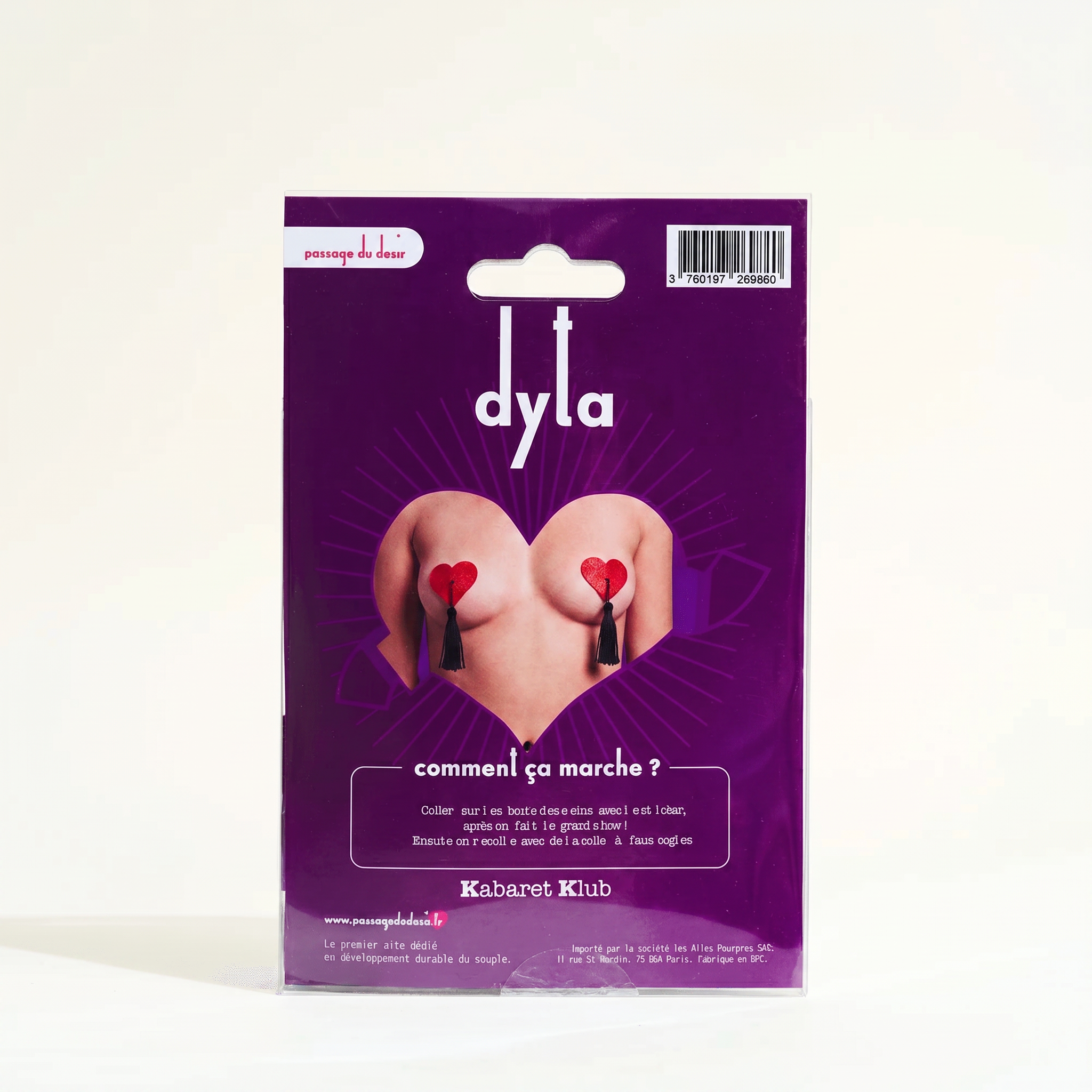 Dyta nippies coeur à sequins