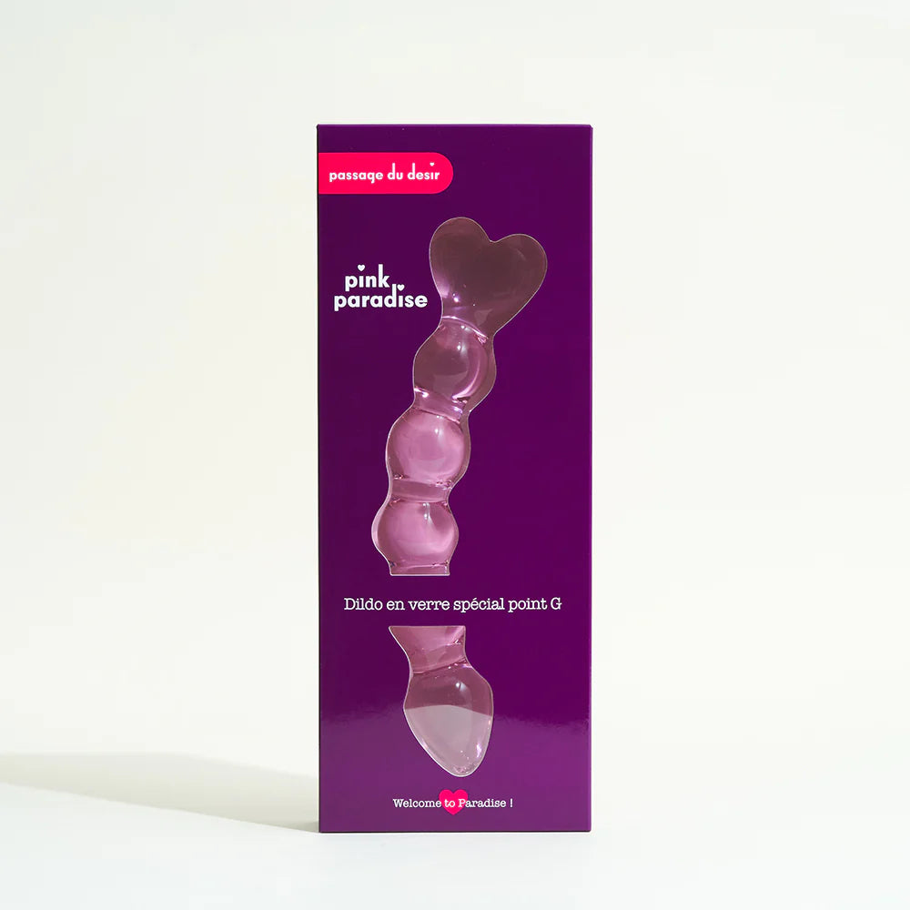 Pink paradise, le dildo en verre spécial point G