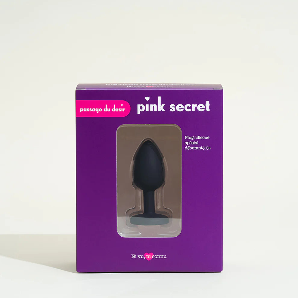 Petit plug silicone avec strass, Pink secret