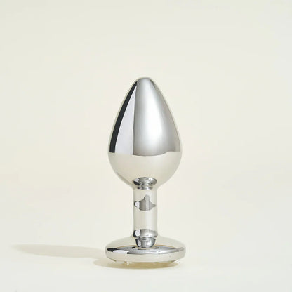 Plug métal bijou Steel Cristal transparent