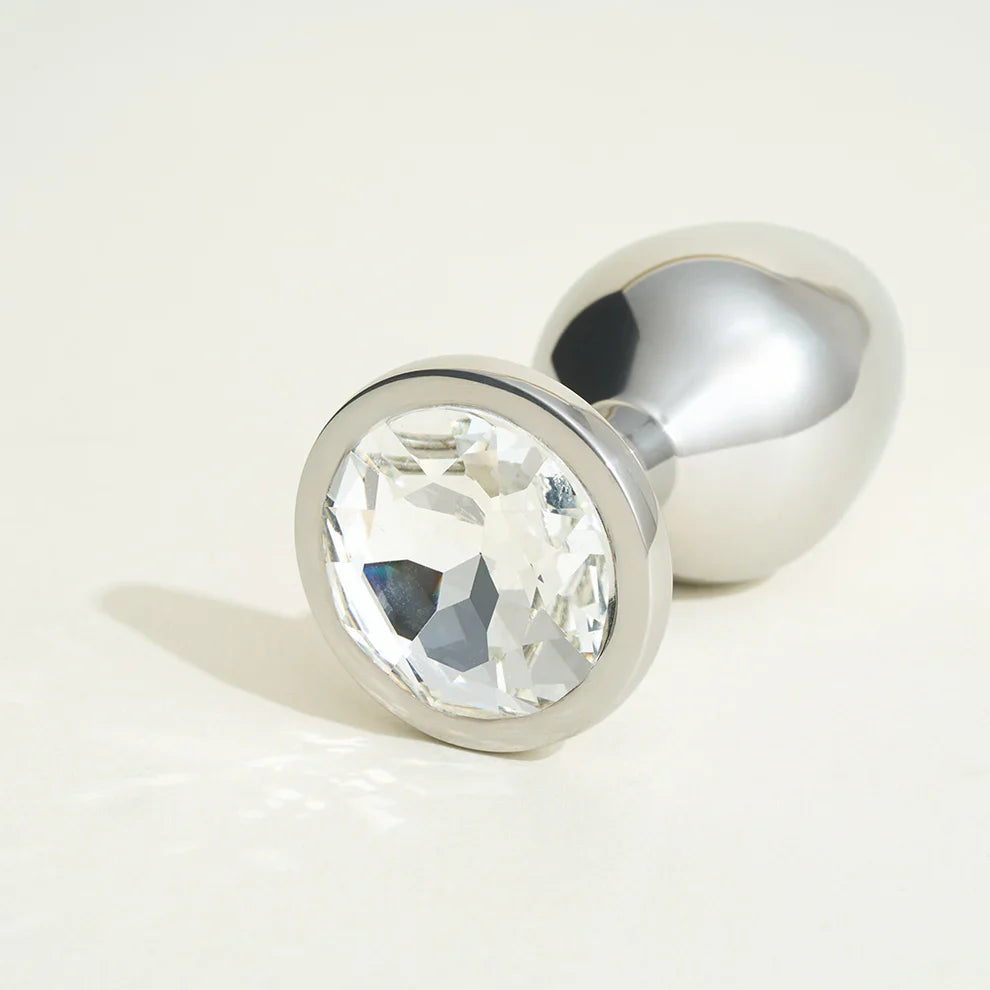 Plug métal bijou Steel Cristal transparent, le nº50