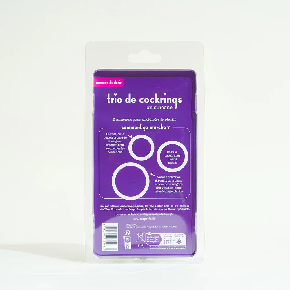 Trio de cockring en silicone
