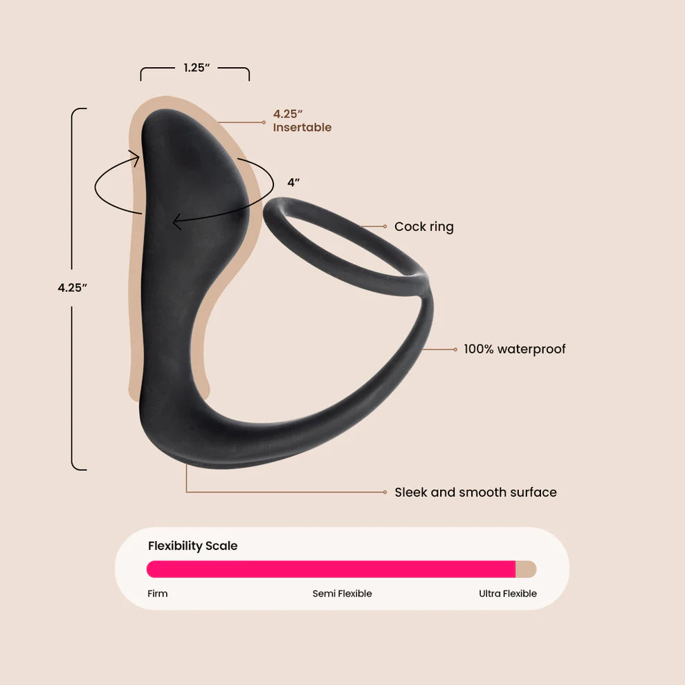 Prostate plug with Cockring de Spleasures