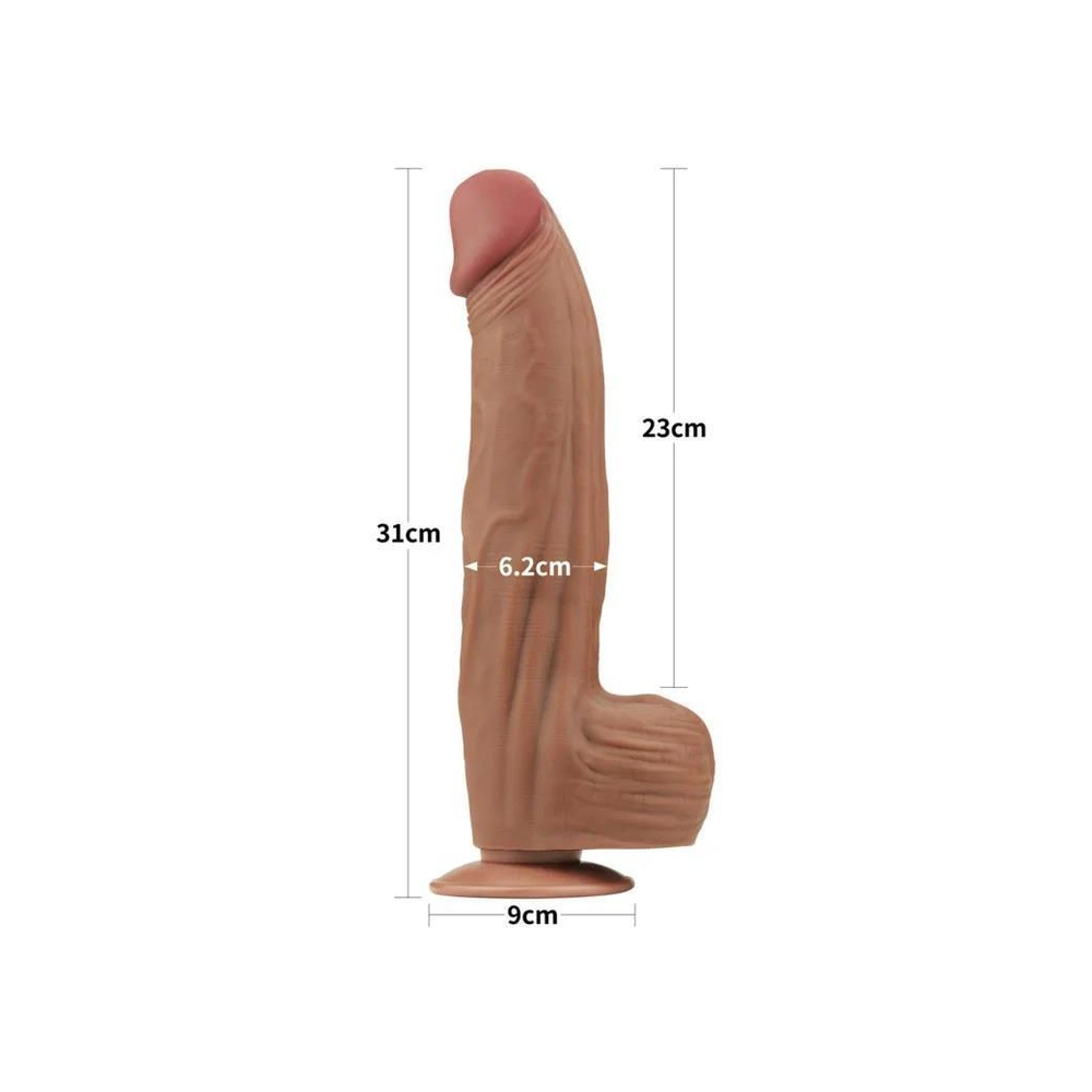 King Sized Sliding Skin Dual Layer Dong 12'', le godemichet de Lovetoy