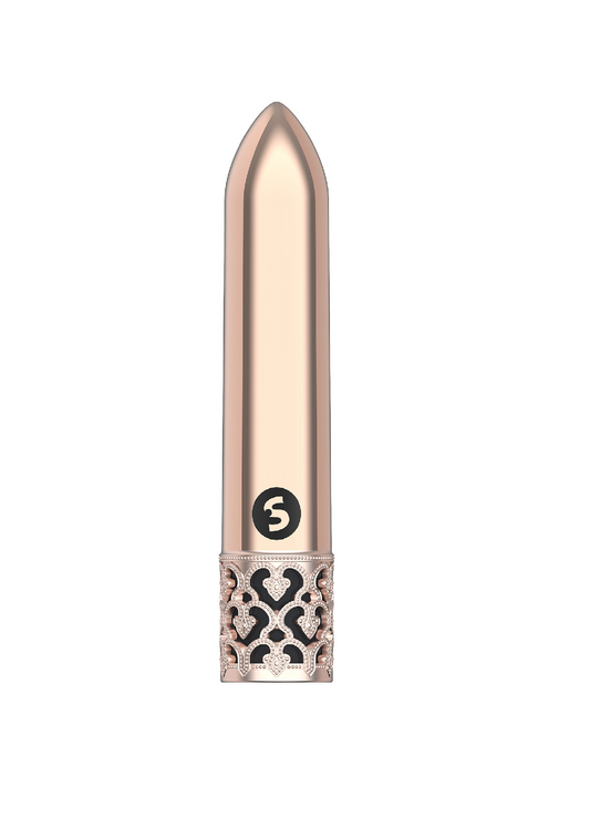 Vibromasseur bullet en métal doré shiny