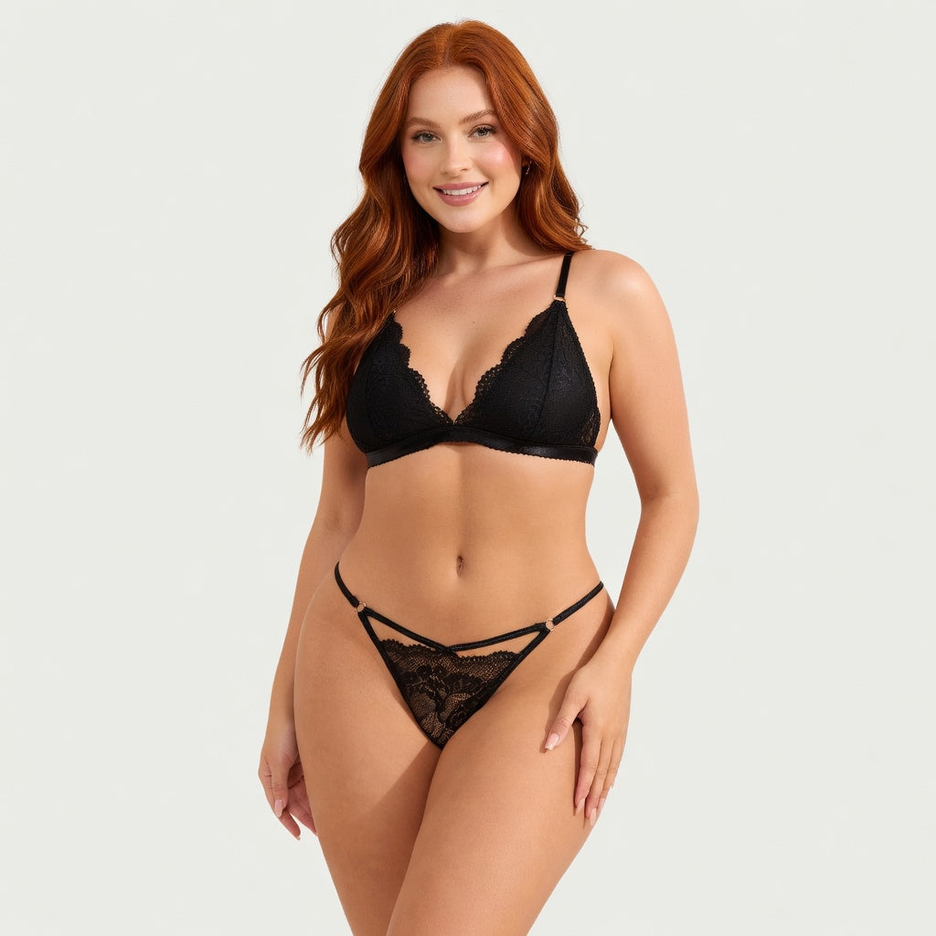 String noir dentelle OhYeah
