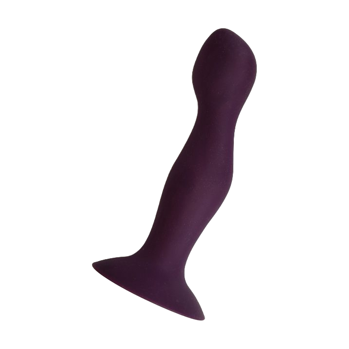 Stimulateur prostate silicone incurvé couleur aubergine