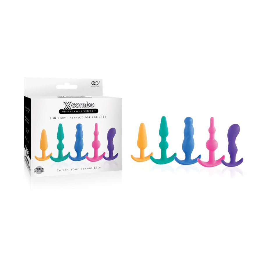 X Combo - 5 in 1 Anal Starter Kit en silicone