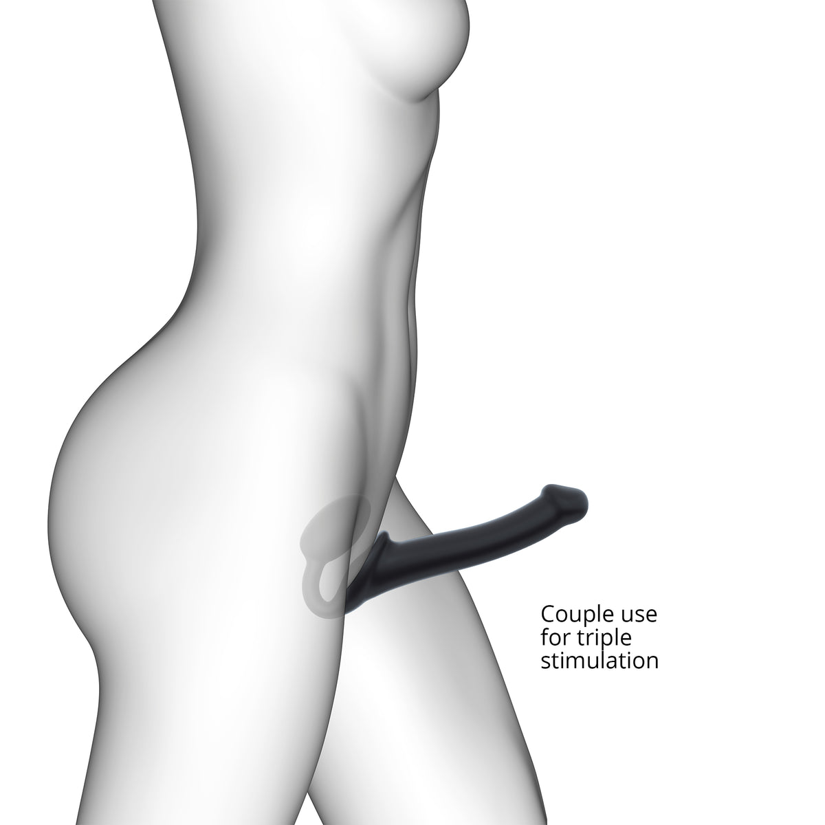 Strap-on strapless non vibrant